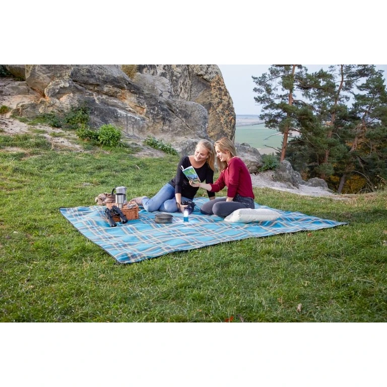 Uquip Scotty XXL Picnic Blanket - Petrol/grey - Image 5