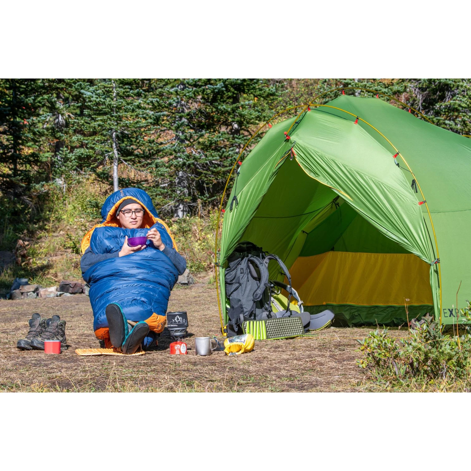 Exped Comfort -5° Sleeping Bag - L - Blue/orange - Image 6