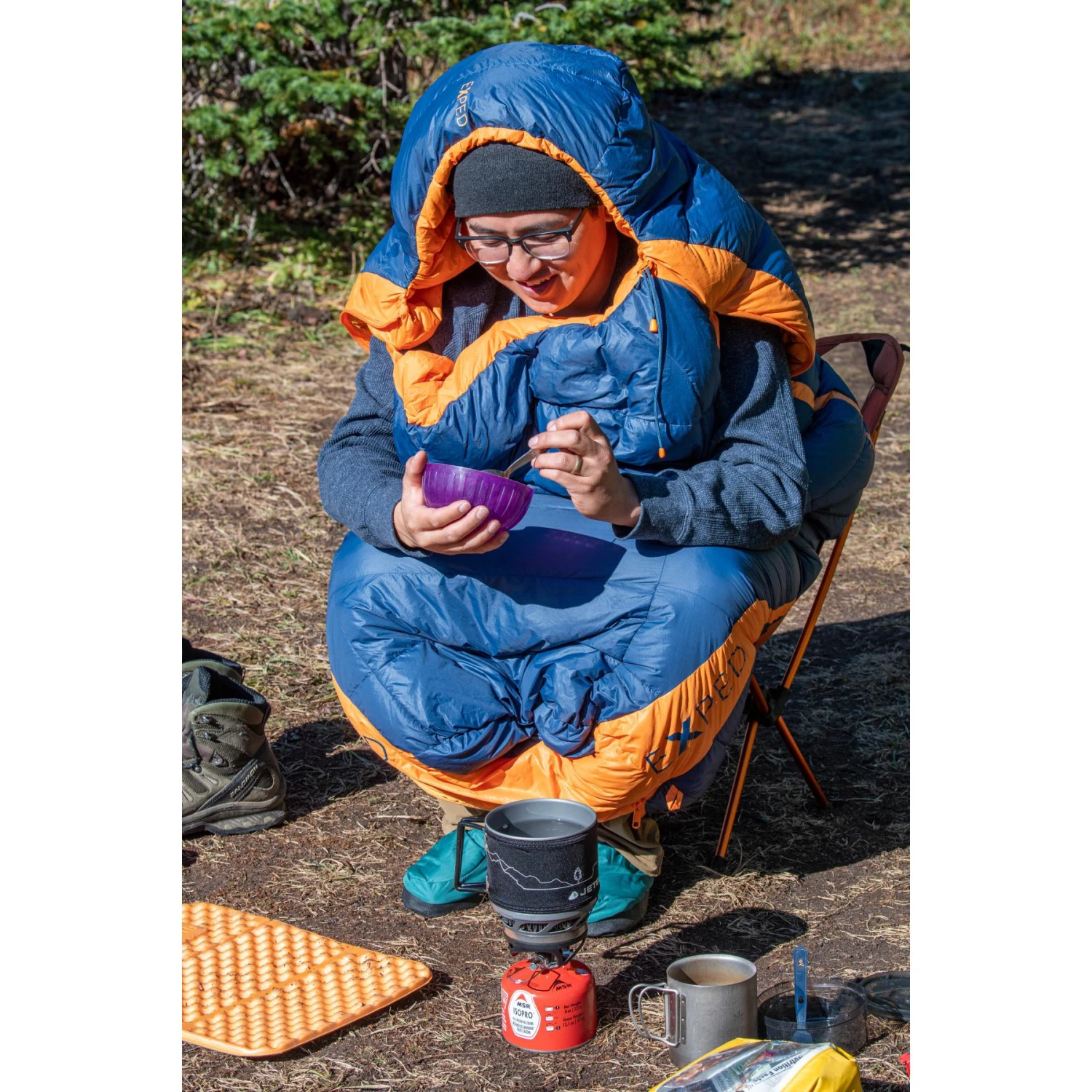 Exped Comfort -5° Sleeping Bag - L - Blue/orange - Image 7