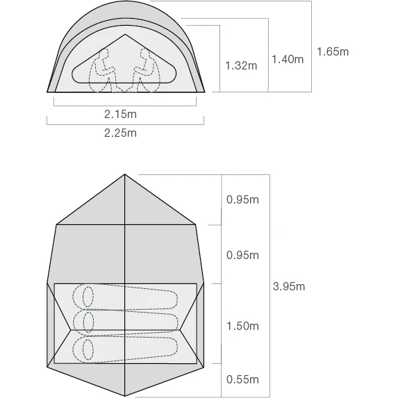 Exped Outer Space III Tent - Meadow - Image 2