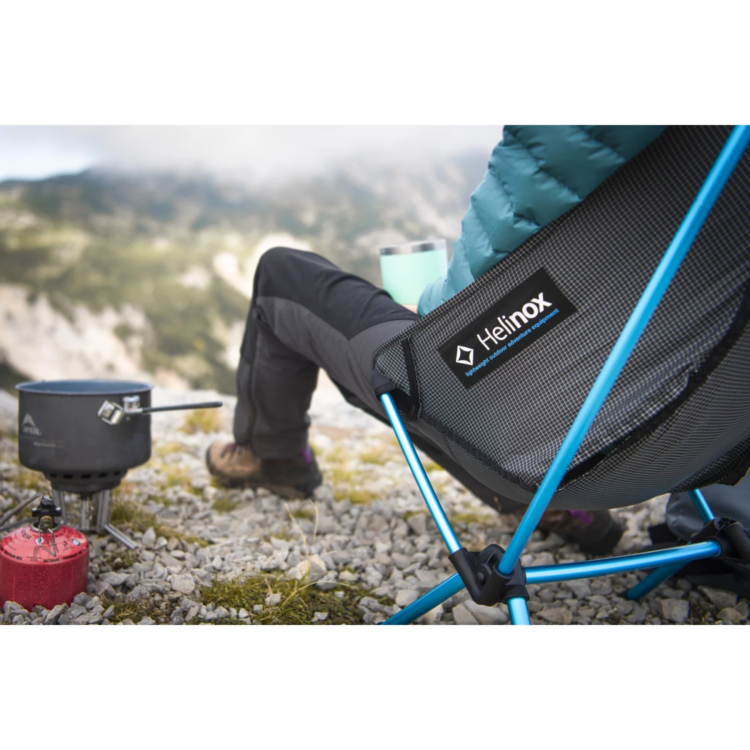 Helinox Chair Zero L - Camping Chair - Grey / Melon - Image 6