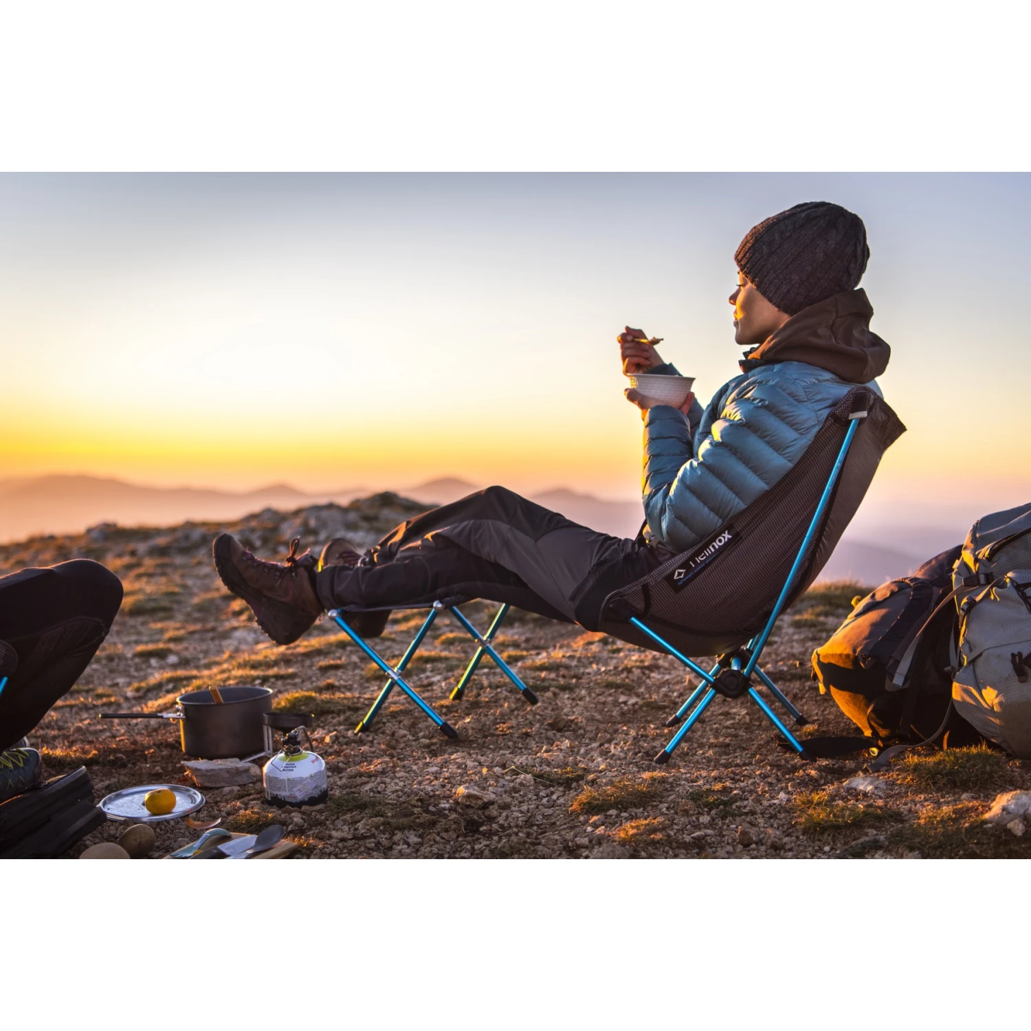 Helinox Chair Zero L - Camping Chair - Grey / Melon - Image 7