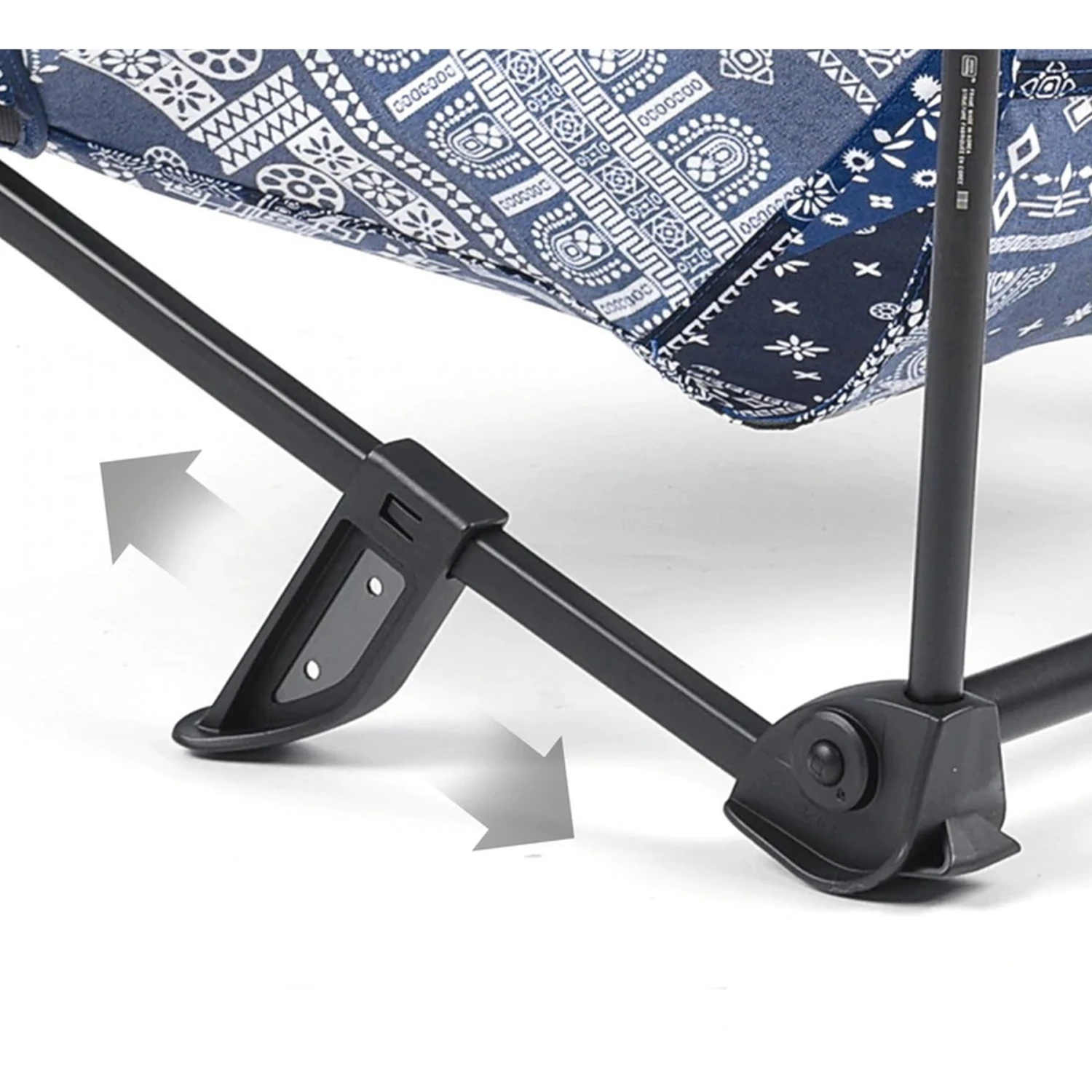 Helinox Incline Festival Chair - Blue Bandanna Quilt - Black - Image 3