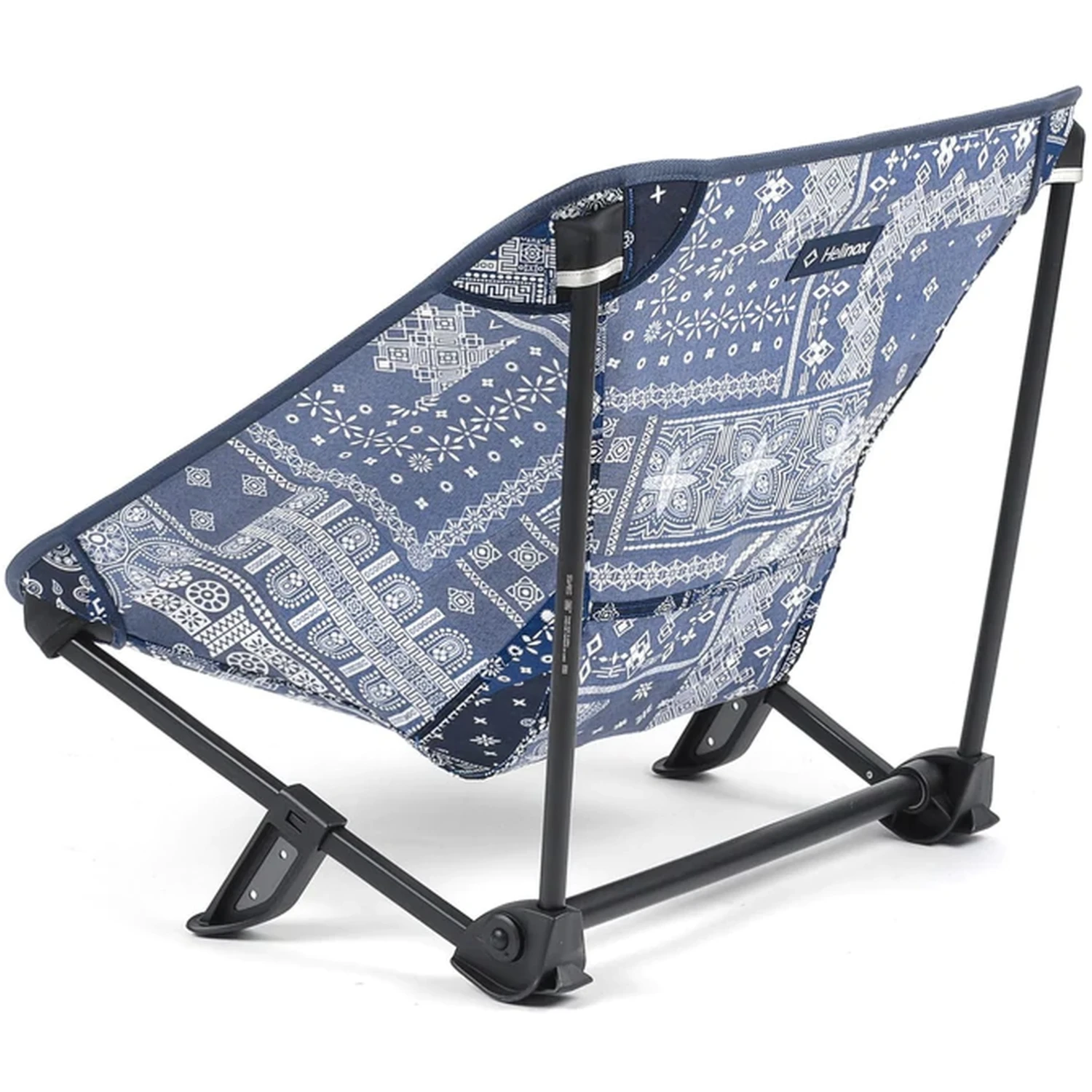 Helinox Incline Festival Chair - Blue Bandanna Quilt - Black - Image 2
