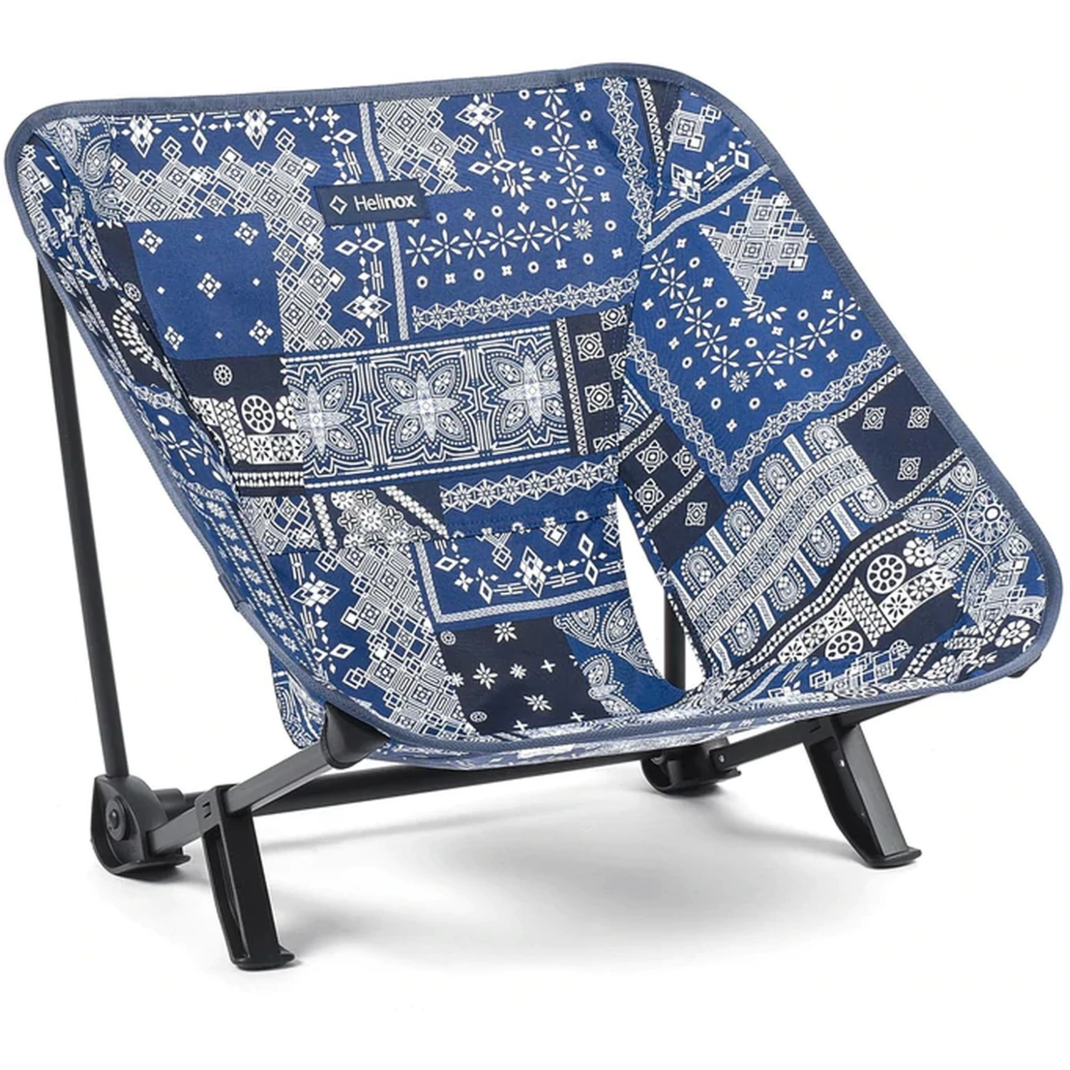Helinox Incline Festival Chair - Blue Bandanna Quilt - Black