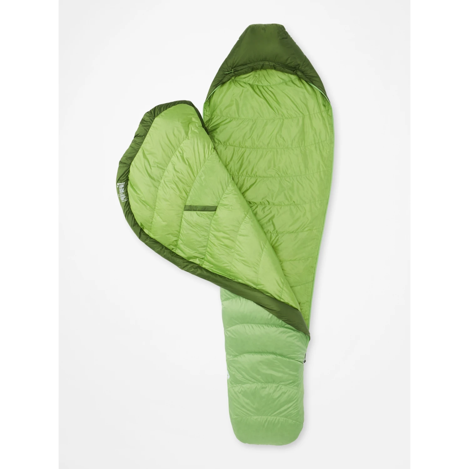 Marmot Hydrogen Long Sleeping Bag - Zip Left - Foliage/kiwi - Image 2
