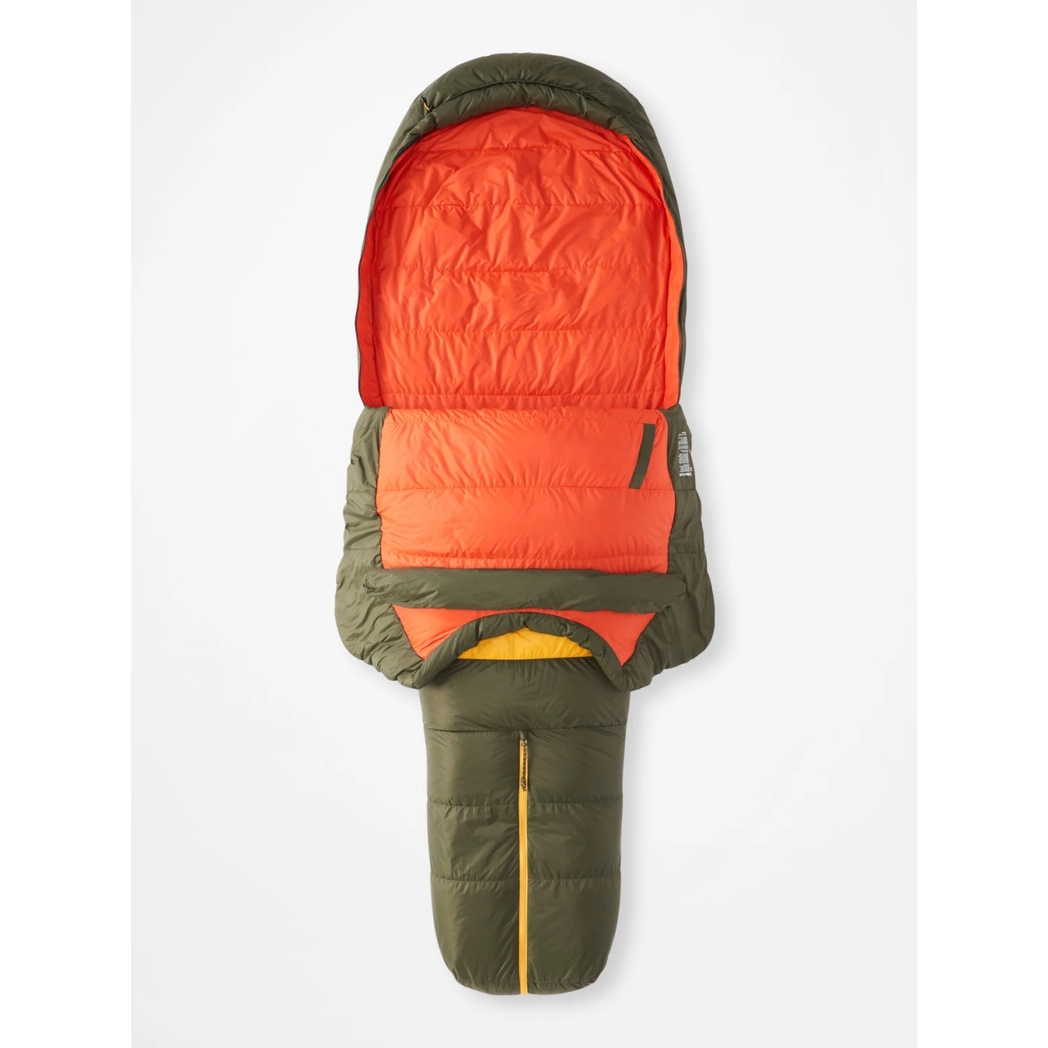 Marmot Never Winter Long Sleeping Bag - Nori/red Sun - Image 2