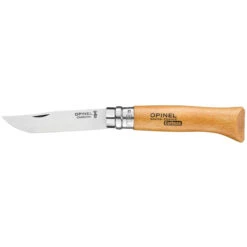 Opinel Carbon Knife No 08 Carbone - Not Stainless - Beech