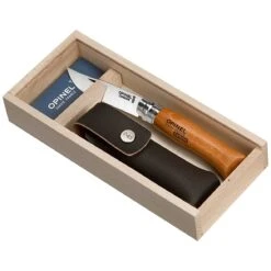Opinel Carbon Pocket Knife No 08 With Case - Beech