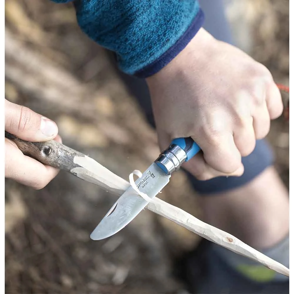 Opinel Pocket Knife - No 07 Outdoor Junior - Stainless - Blue - Image 4
