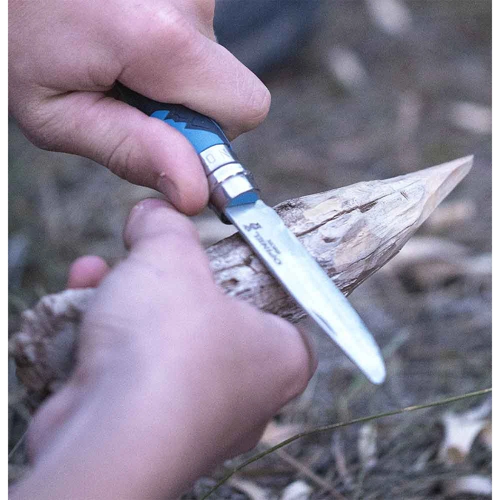 Opinel Pocket Knife - No 07 Outdoor Junior - Stainless - Blue - Image 3