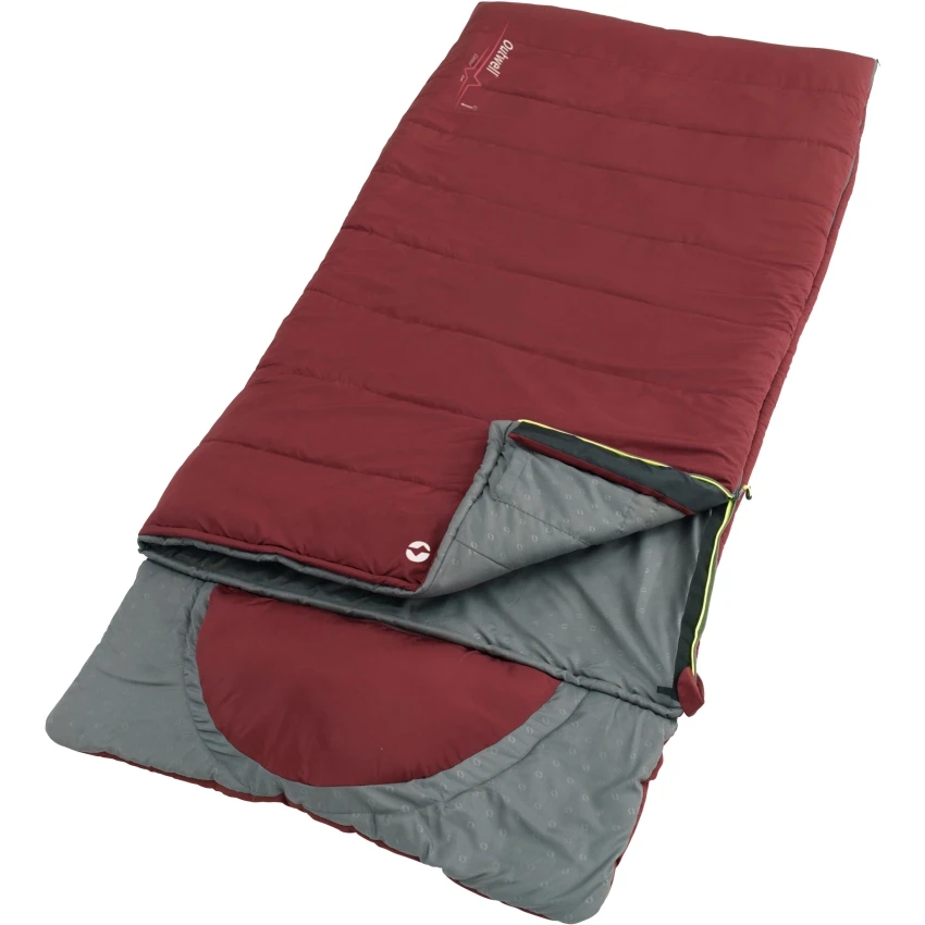 Outwell Contour Lux Sleeping Bag - Zipper Right - Red - Image 2