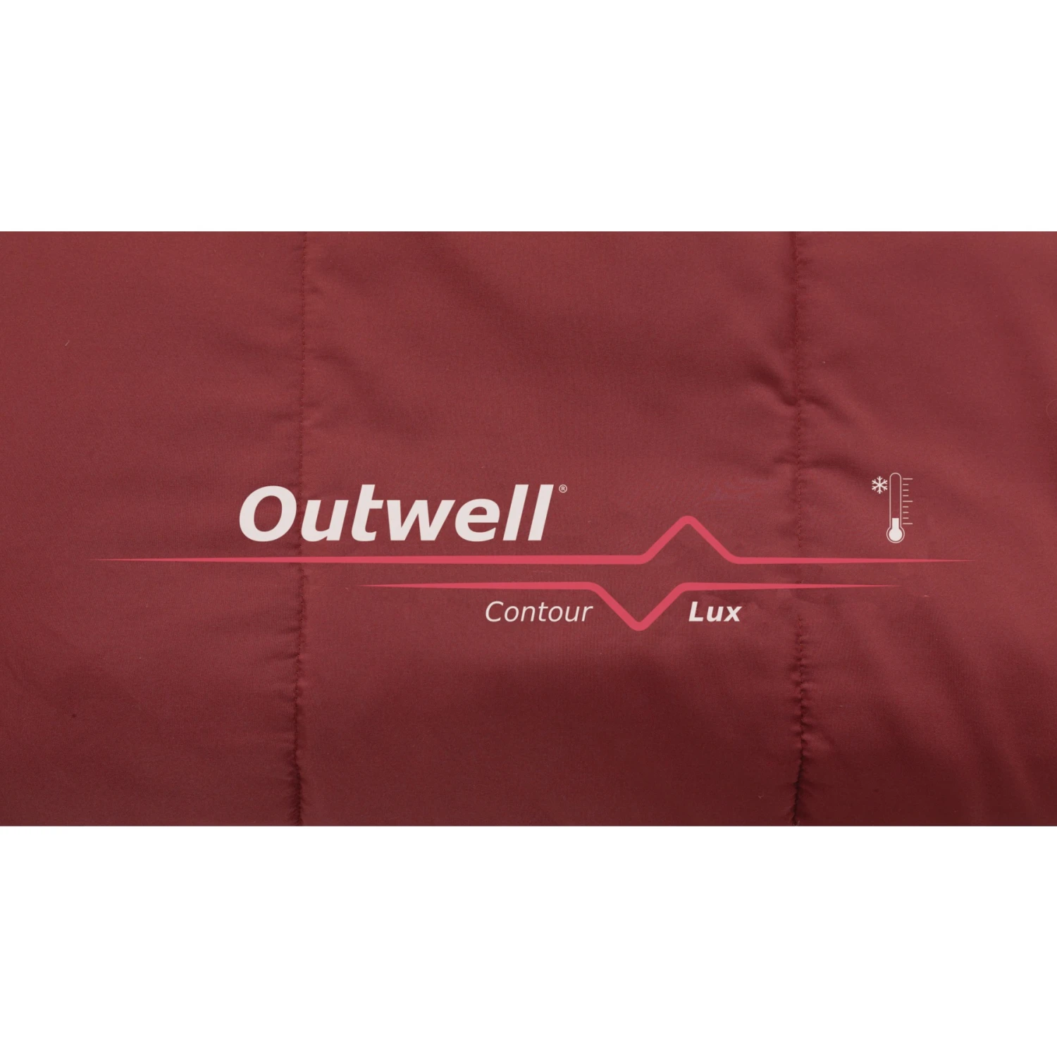 Outwell Contour Lux Sleeping Bag - Zipper Right - Red - Image 13