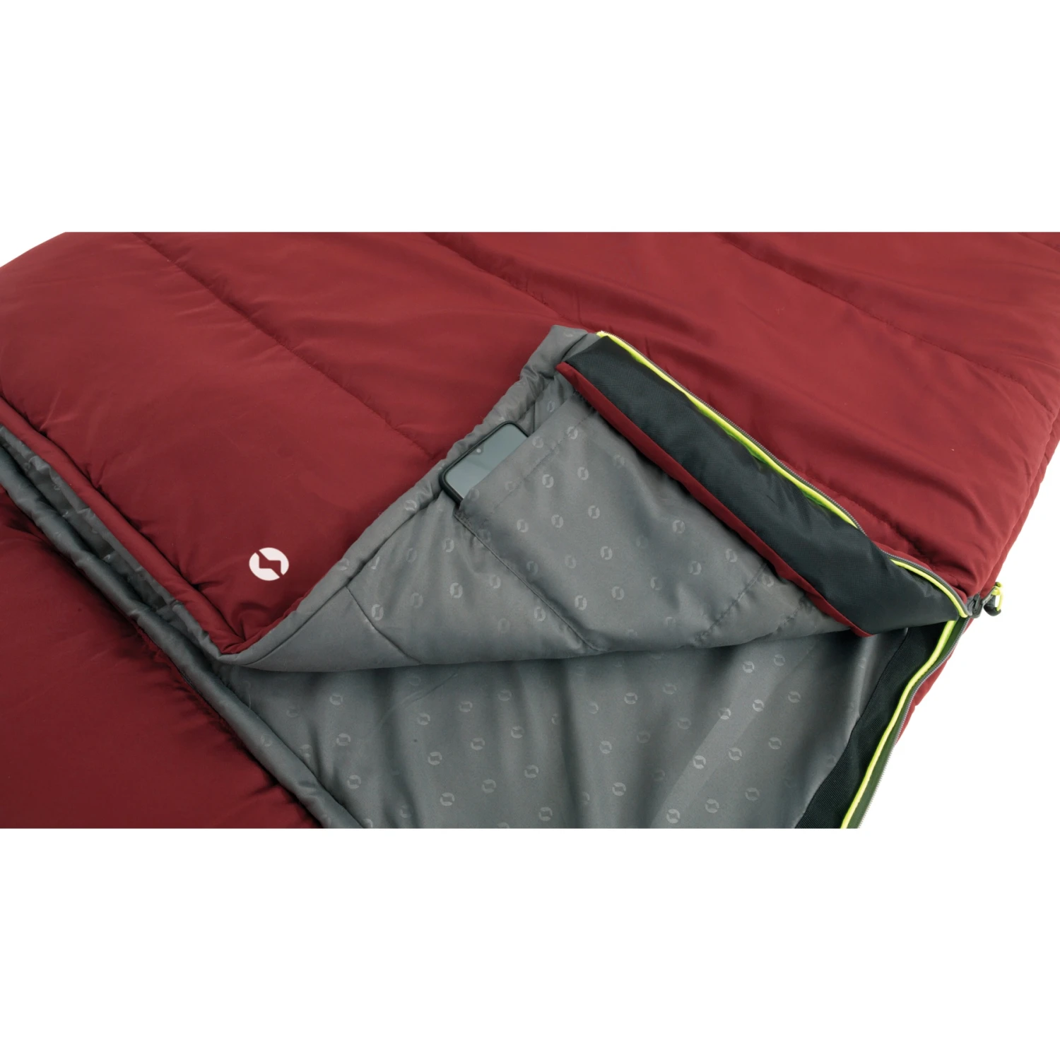 Outwell Contour Lux Sleeping Bag - Zipper Right - Red - Image 9