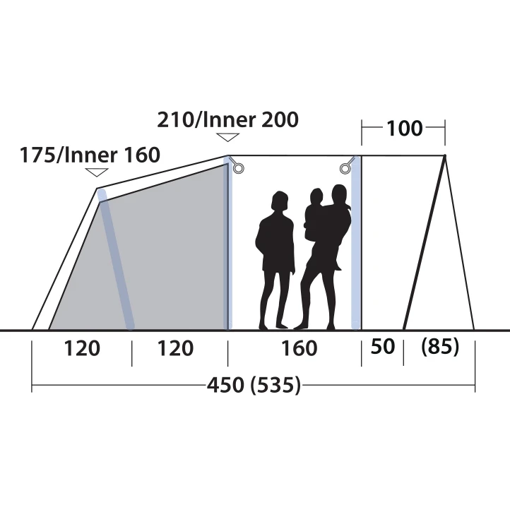 Outwell Elmdale 5PA Tent - Green - Image 3