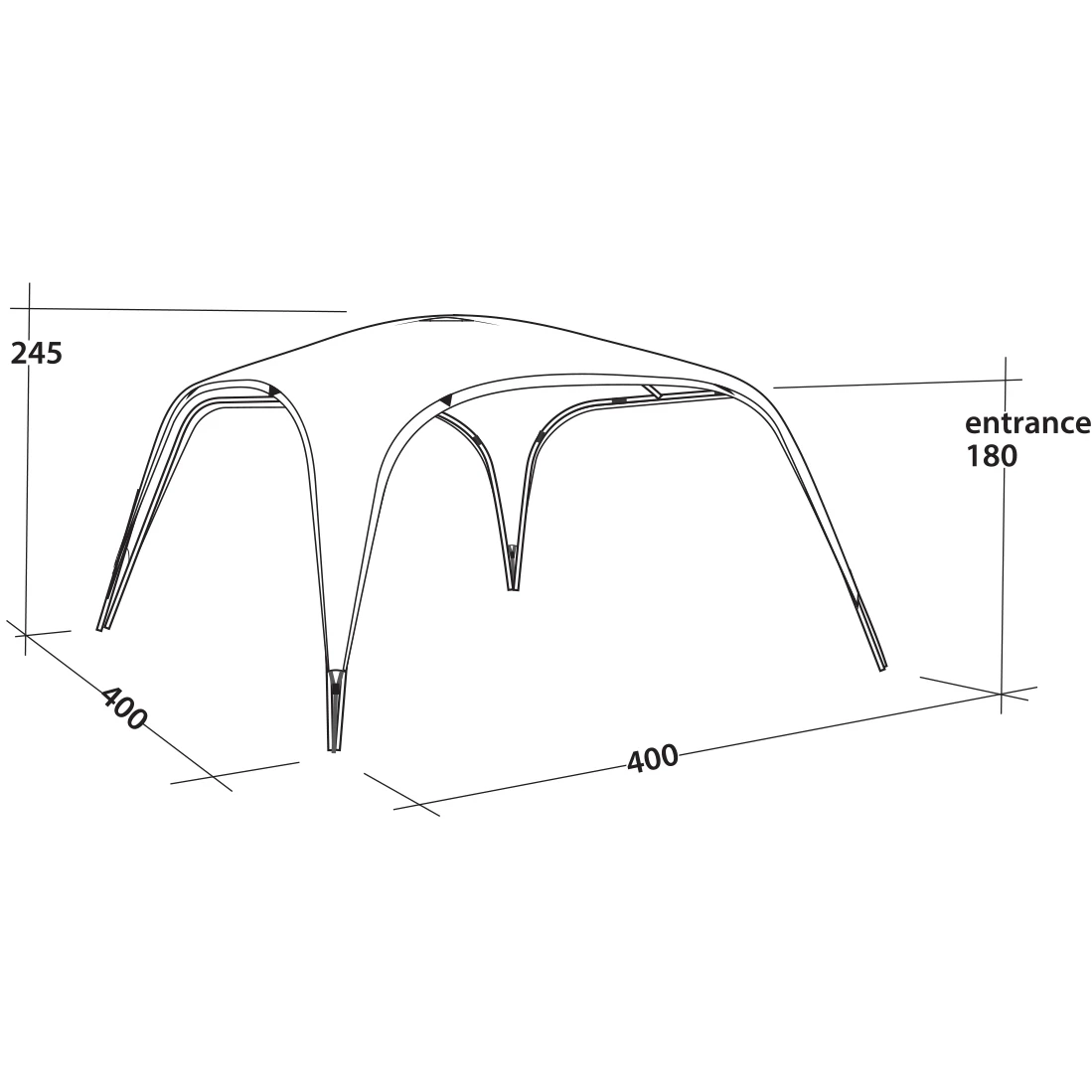Outwell Event Lounge Pavillon - XL - Black / Grey - Image 13