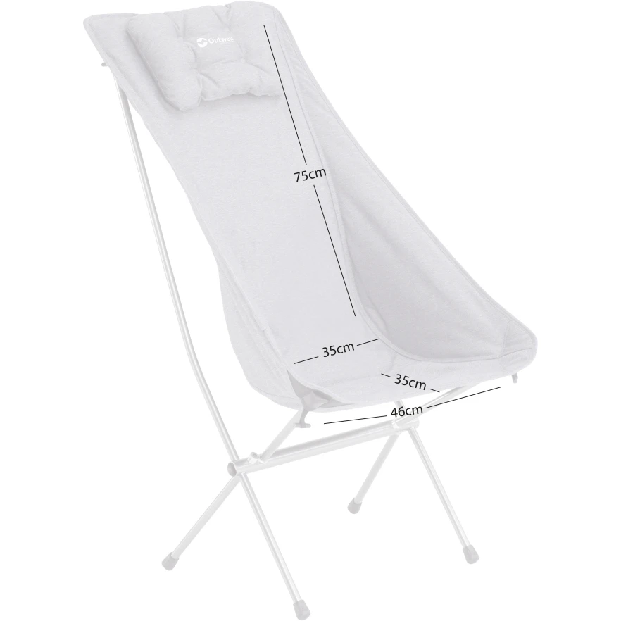 Outwell Tryfan Camping Chair - Black / Grey - Image 2