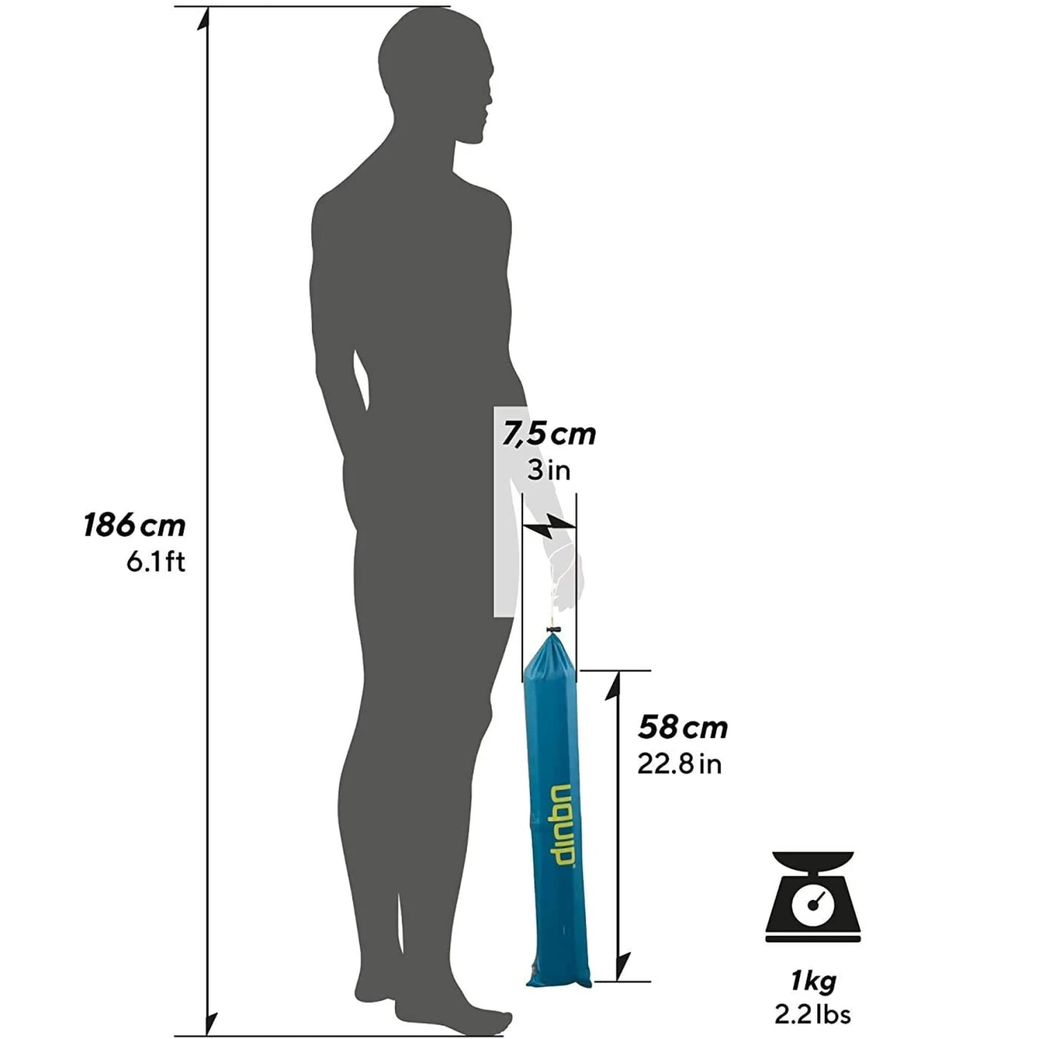 Uquip Liberty Camping Table - Grey/petrol - Image 2