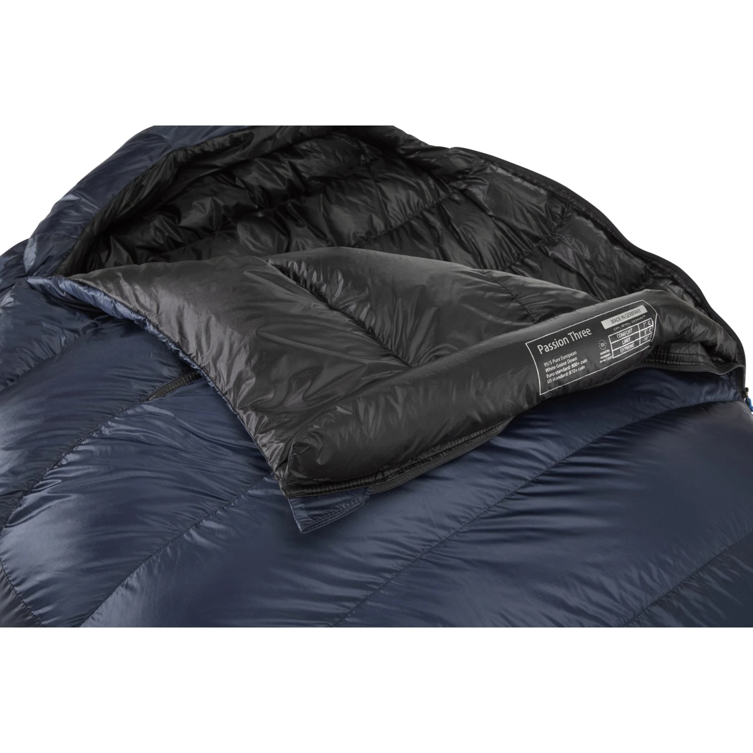 Y By Nordisk Passion Three M Sleeping Bag - Mood Indigo/black - Image 7